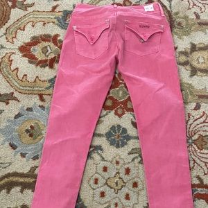 Pink skinny Hudson jeans 3/4” rise size 26